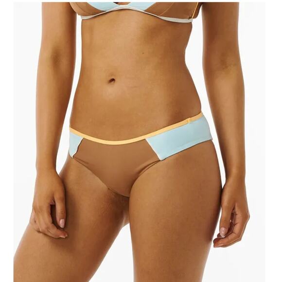 Rip Curl Hibiscus Heat Cheeky Bikini Bottoms - Brown L - Picture 8 of 8